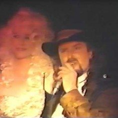 Caren Campbell-Kamanski and Country Dick Montana perform with the Pleasure Barons.